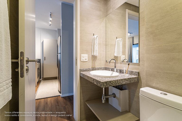 Conforto e design | Studio bem localizado na Z Sul