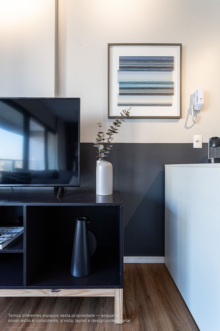 Conforto e design | Studio bem localizado na Z Sul