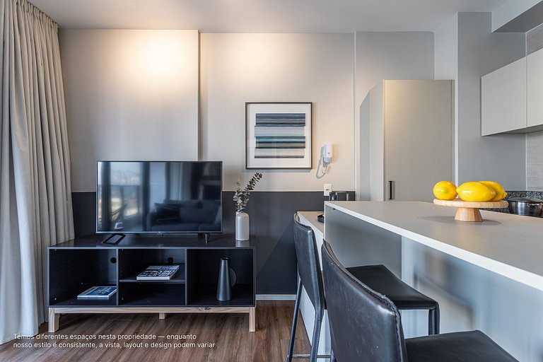 Conforto e design | Studio bem localizado na Z Sul