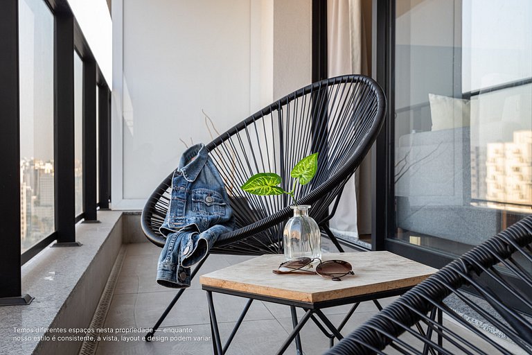 Conforto e design | Studio bem localizado na Z Sul