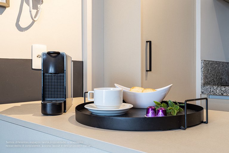 Conforto e design | Studio bem localizado na Z Sul