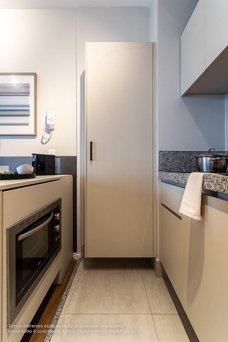 Conforto e design | Studio bem localizado na Z Sul