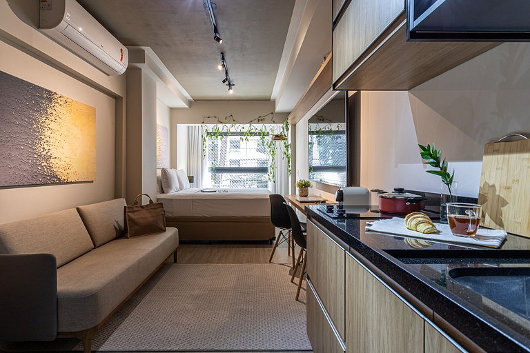Studio em prédio moderno próximo ao Pq Ibirapuera