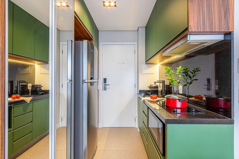 Ap com cozinha, novo proximo ao parque ibirapuera