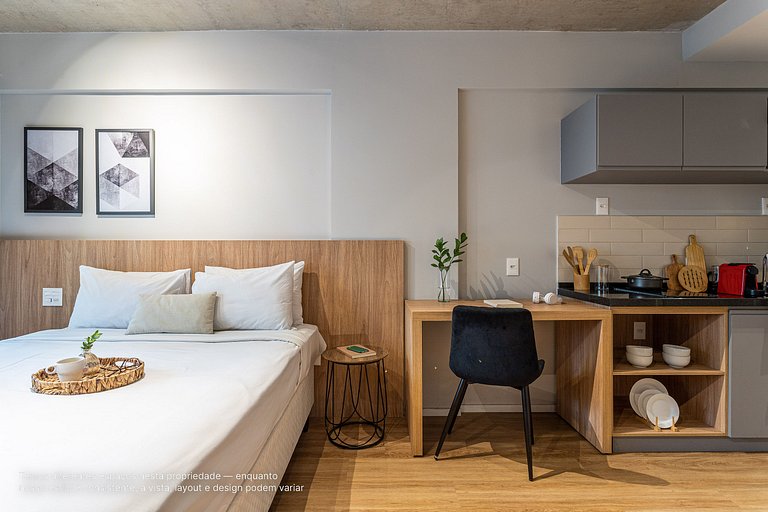 Estúdio em prédio novíssimo próximo à Paulista