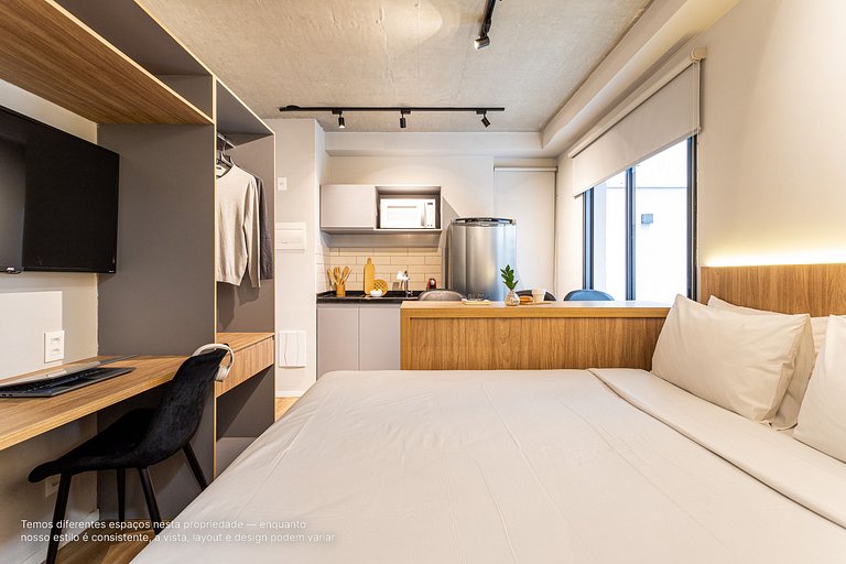 Studio novo c/ área externa ao lado da Paulista