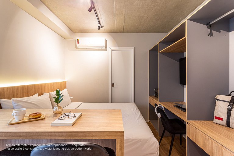 Studio novo c/ área externa ao lado da Paulista
