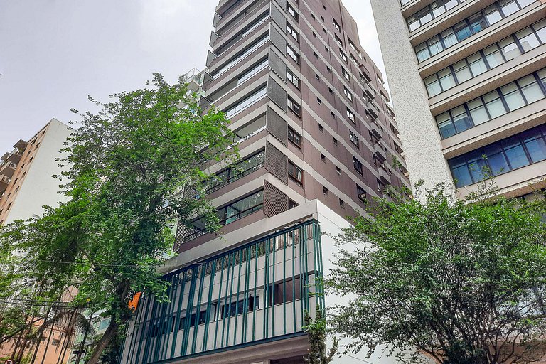 Estúdio em prédio c/ Academia e Coworking em SP