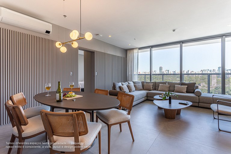Apartamento grande com café da manhã na Rebouças