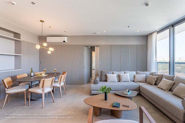 Apartamento grande com café da manhã na Rebouças
