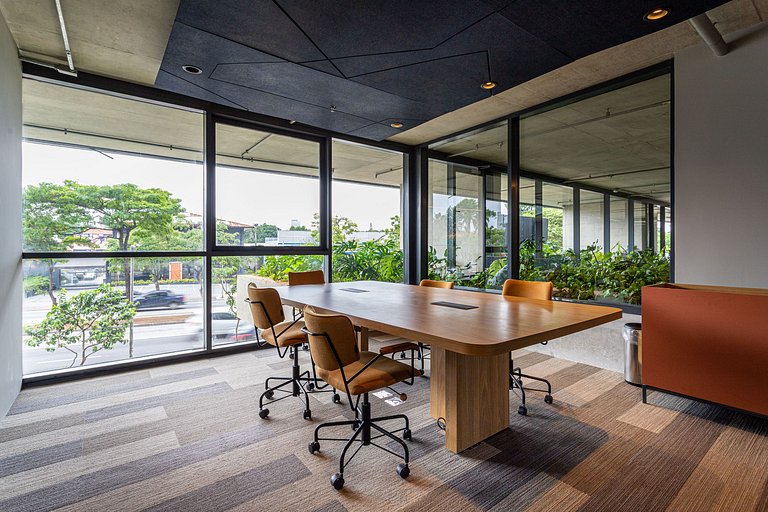 Studio em prédio c coworking e piscina | Pinheiros