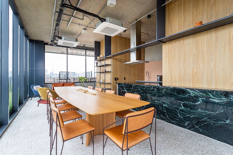 Studio, prédio c coworking, piscina, próx metrô