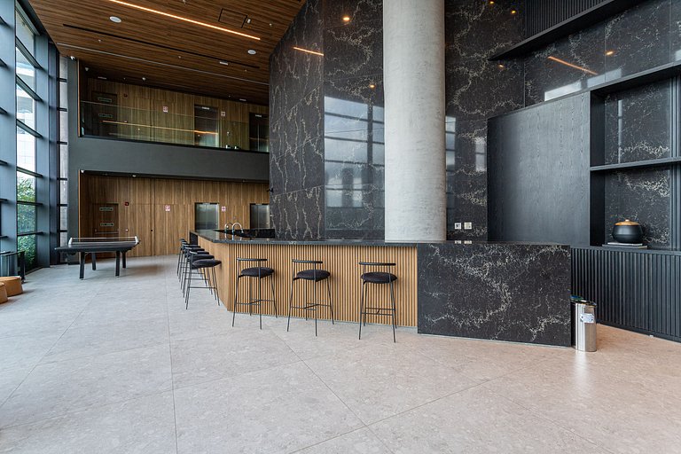 Apê 1 quarto | Residencial Alto Padrão com Café