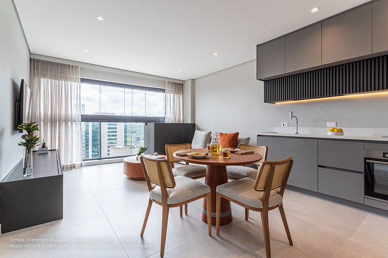 Apê 1 quarto | Residencial Alto Padrão com Café