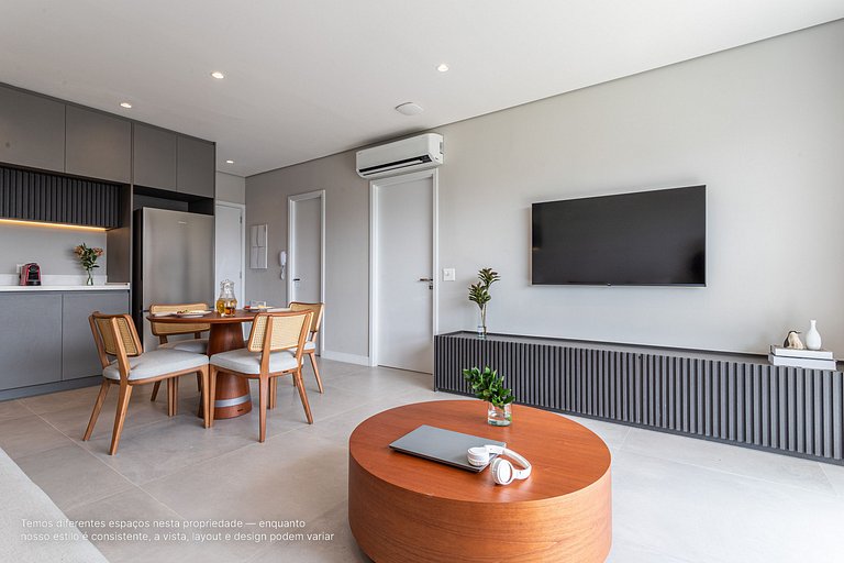 Apê 1 quarto | Residencial Alto Padrão com Café