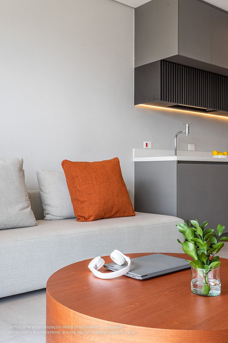 Apê 1 quarto | Residencial Alto Padrão com Café