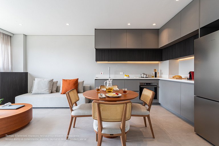 Apê 1 quarto | Residencial Alto Padrão com Café