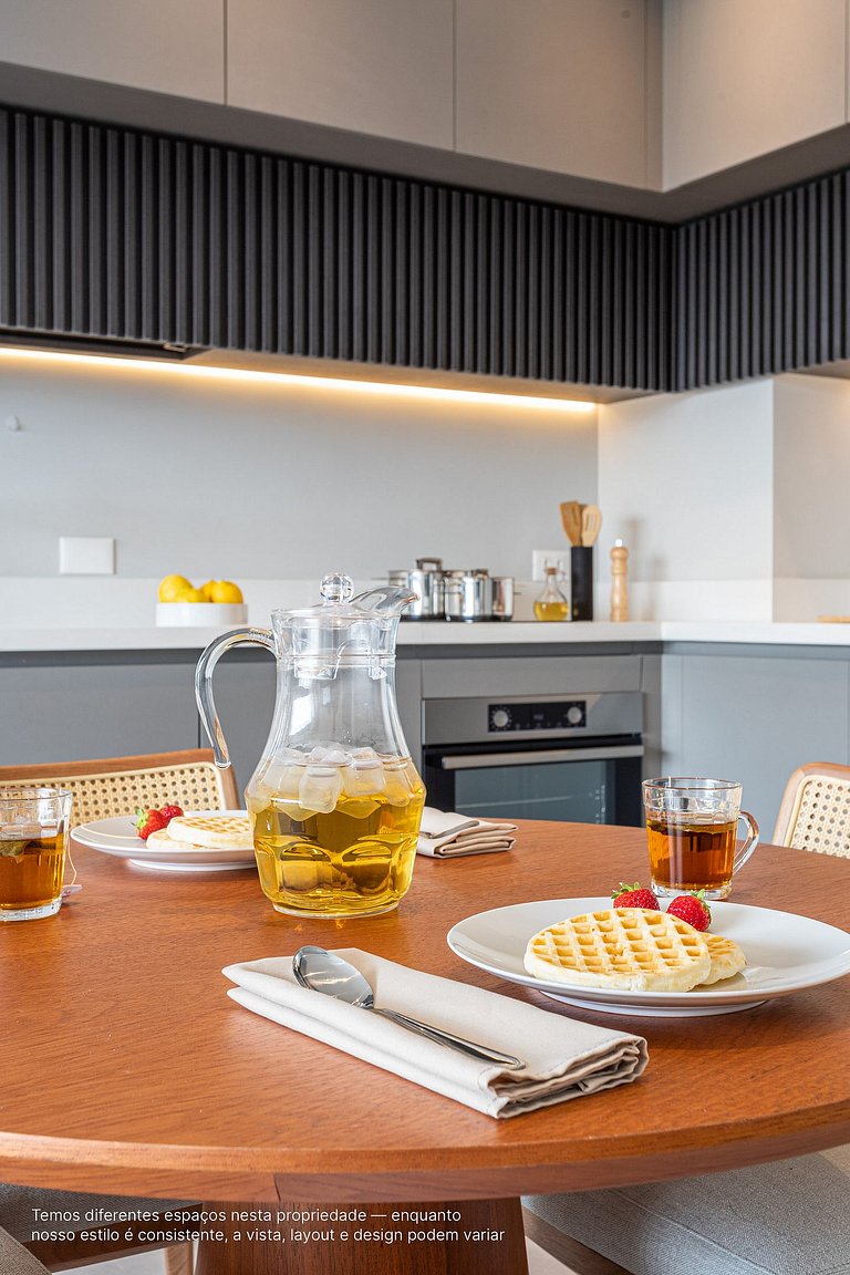 Apê 1 quarto | Residencial Alto Padrão com Café