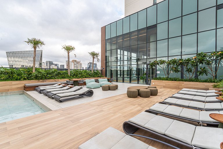 Apê 1 quarto | Residencial Alto Padrão com Café