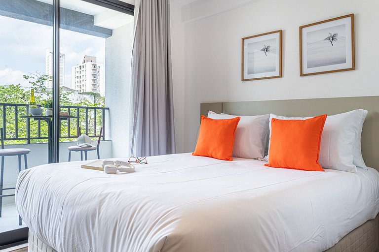 Studio, wi-fi, Cama queen, próx. Shopping Morumbi