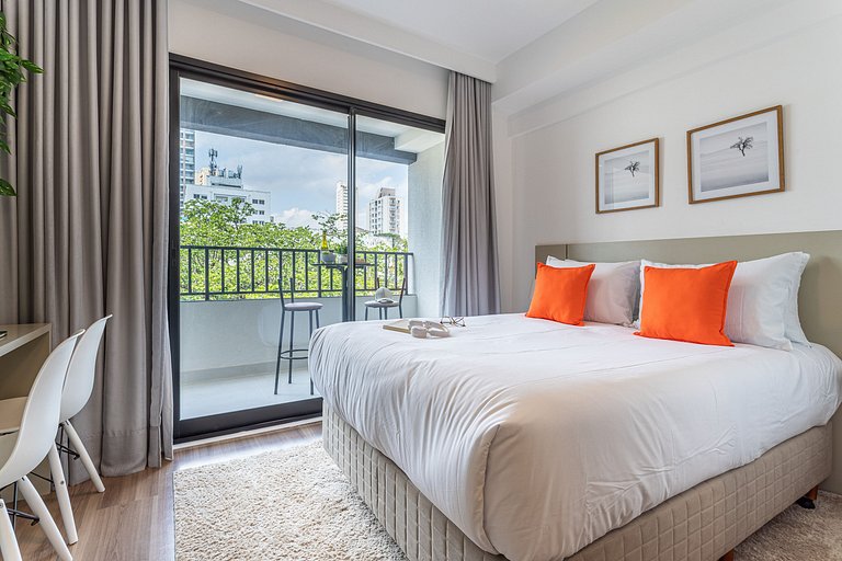 Studio, wi-fi, Cama queen, próx. Shopping Morumbi