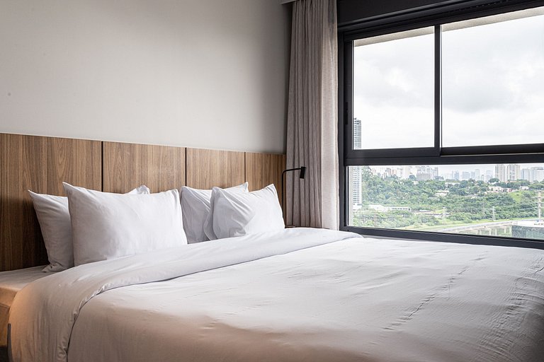 Luxo e Café da Manhã - Apê p 3 pessoas c Cama King