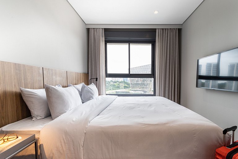 Luxo e Café da Manhã - Apê p 3 pessoas c Cama King