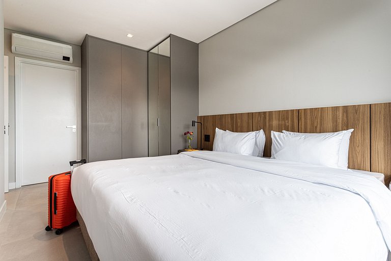 Luxo e Café da Manhã - Apê p 3 pessoas c Cama King