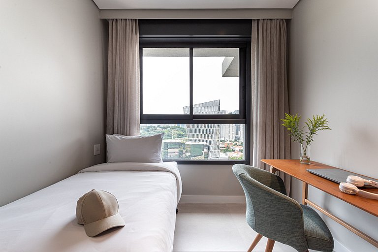 Luxo e Café da Manhã - Apê p 3 pessoas c Cama King