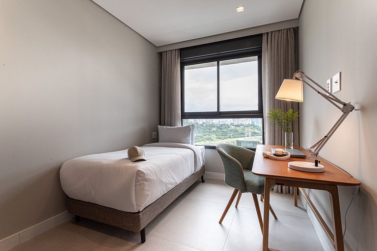 Luxo e Café da Manhã - Apê p 3 pessoas c Cama King