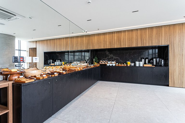 Luxo e Café da Manhã - Apê p 3 pessoas c Cama King