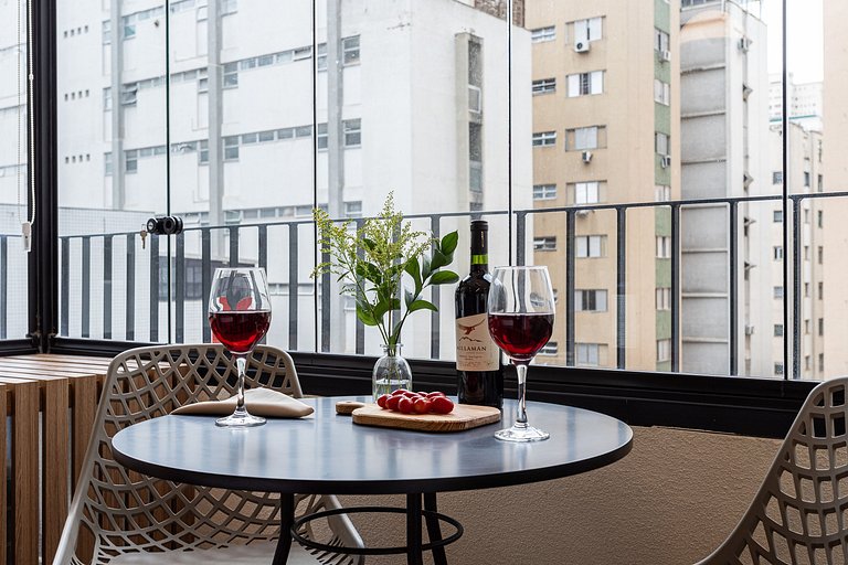 Estúdio elegante à passos da Paulista