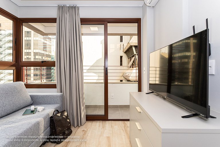 Duplex c varanda, coworking,academia |Bela Cintra