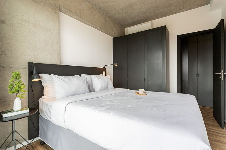 Apto moderno, prédio c coworking, terraço, piscina