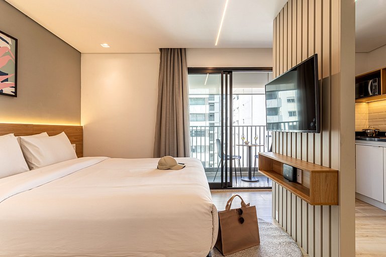 Studio em prédio c piscina próx Av Paulista