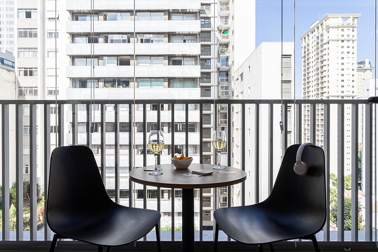 Studio em prédio c piscina próx Av Paulista