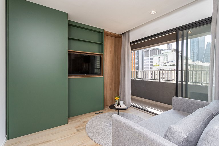 Apto c 1 dorm, varanda próx ao MASP | Av Paulista