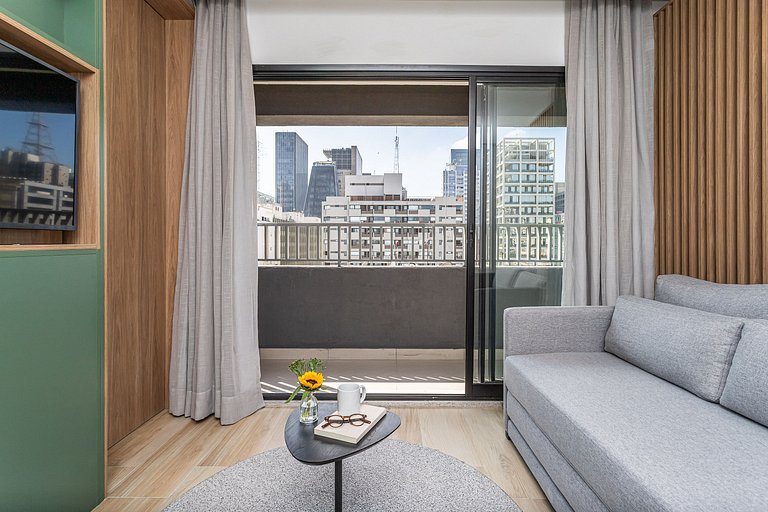 Apto c 1 dorm, varanda próx ao MASP | Av Paulista
