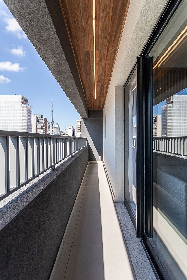 Apto 1 dorm, varanda próx ao MASP | Café cortesia