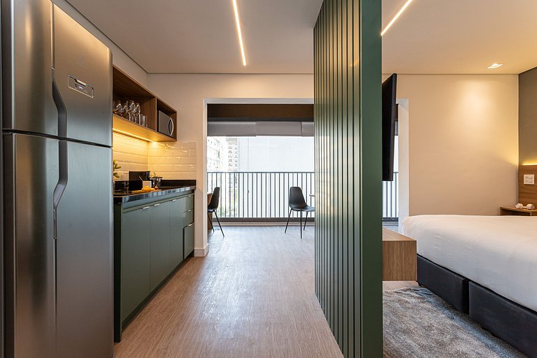 Studio em prédio c piscina próx Av Paulista