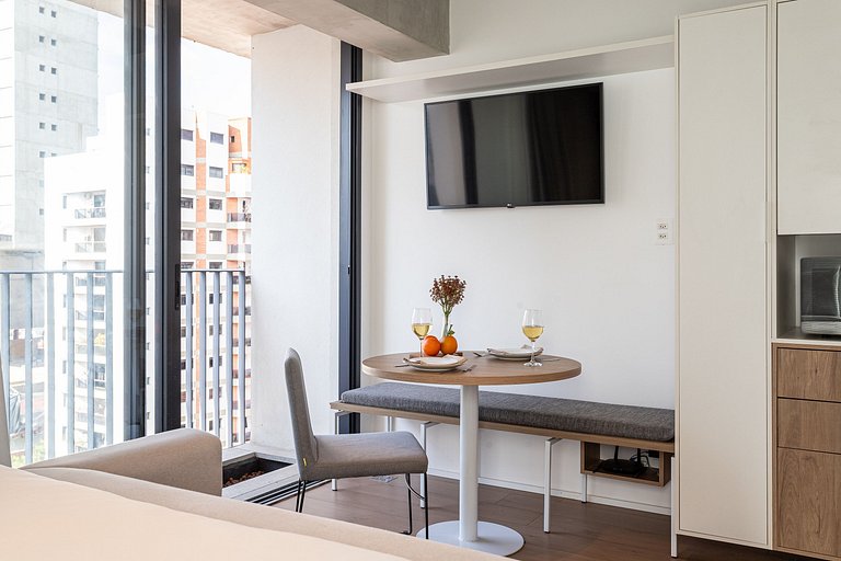 Estúdio completo | Prédio c Piscina Vila Madalena