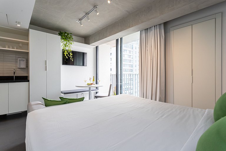 Estúdio completo Prédio com Piscina na Vila Madá