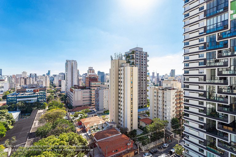 Studio casal c sacada e garagem prox à Faria Lima