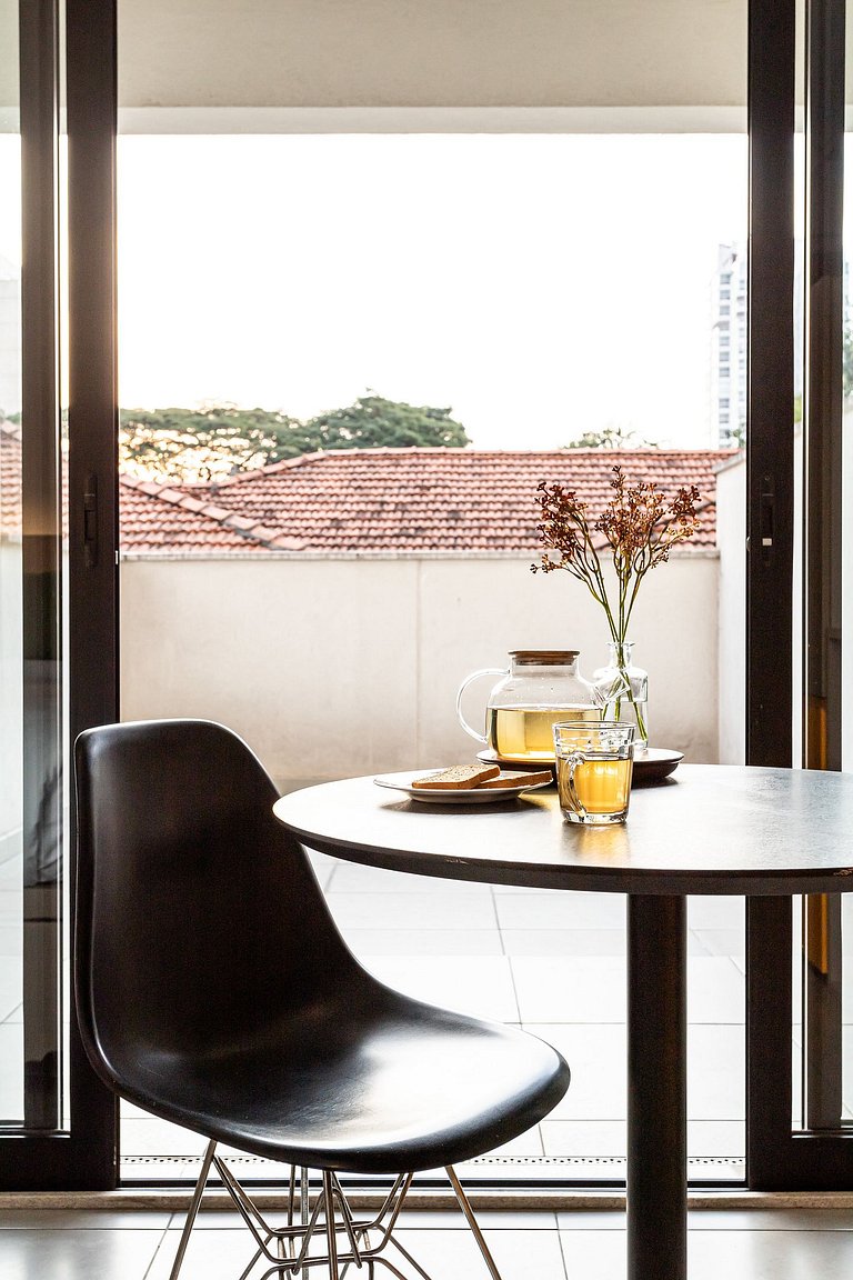 Estúdio Moderno c/ Terraço na Vila Olímpia