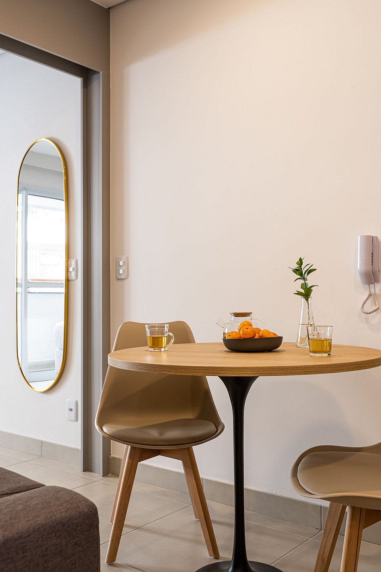 Apê 1 quarto Design e Praticidade no Coração de SP