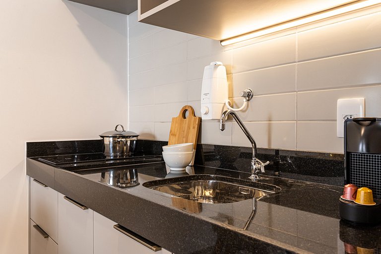 Apê 1 quarto Design e Praticidade no Coração de SP