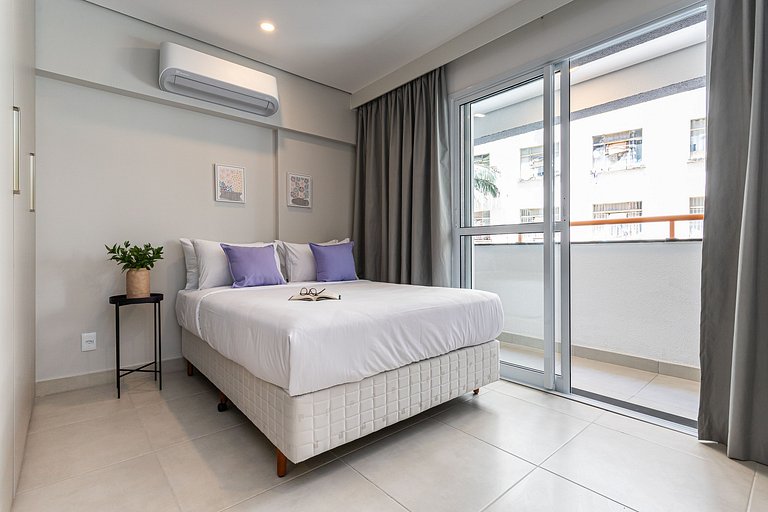 Apê 1 quarto Design e Praticidade no Coração de SP