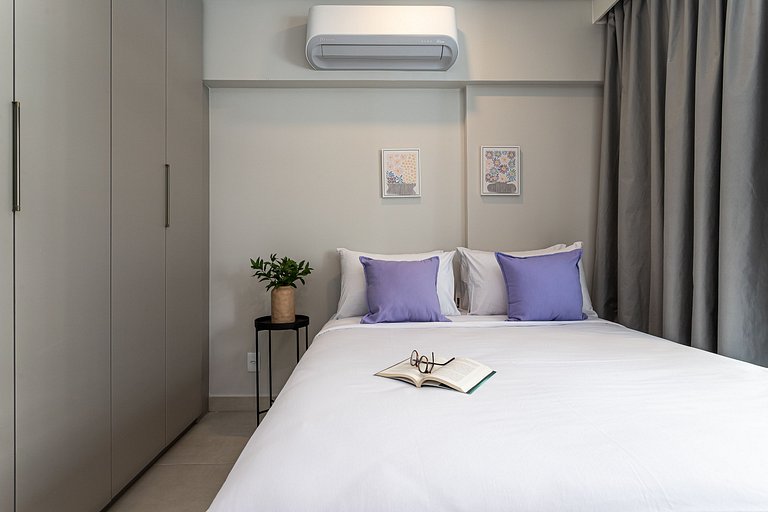 Apê 1 quarto Design e Praticidade no Coração de SP