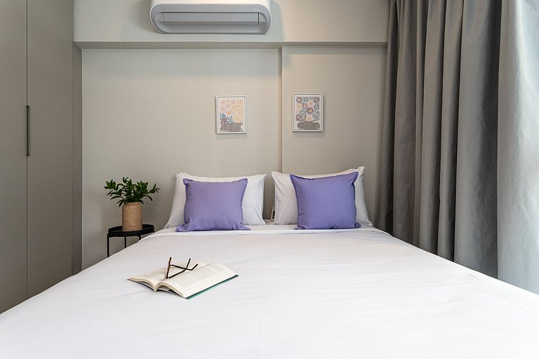 Apê 1 quarto Design e Praticidade no Coração de SP