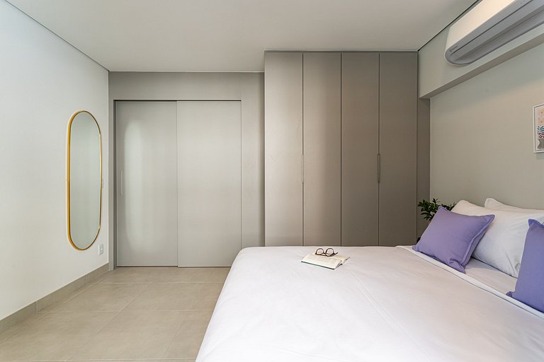 Apê 1 quarto Design e Praticidade no Coração de SP